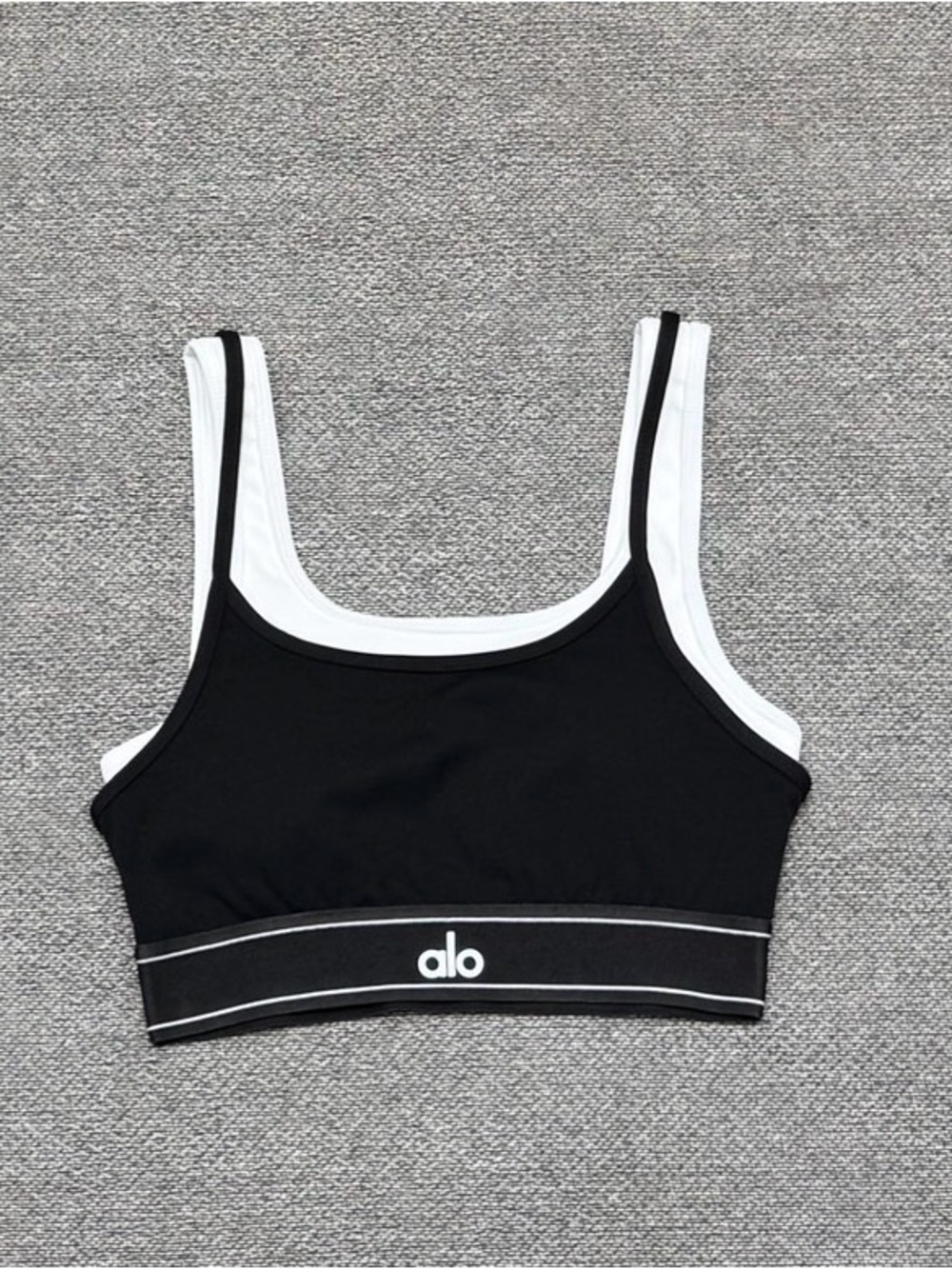 ALO Yoga Black and White Sports Skirt Set - Picture 3 of 6